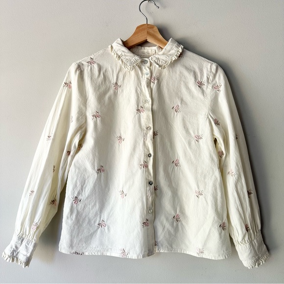 Lili Lala Other - Lili Lala Button Down Floral Embroidered Blouse